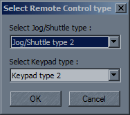 Select Jog/Shuttle type