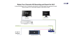 Ripley Four Channels HD Recording and Export for NLE